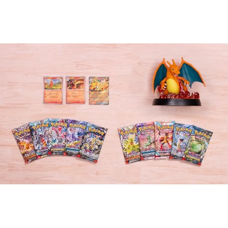 Nintendo Pokémon karty Charizard ex Super-Premium Sammelbox, seltene holografische Karten und exklusive Sammlerstücke inbegriffen – Bild 5