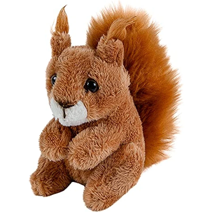 Teddys Rothenburg Eichhörnchen klein 11 cm braun Kuscheltier Plüschtier, sitzend, kuschelweicher Plüsch – Bild 1
