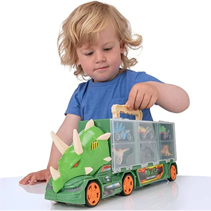 Teamsterz Beast Machines Transporter Dinosaur, Spielzeugauto für Kinder ab 3 Jahren, robust und kreatives Lernspielzeug – Bild 6