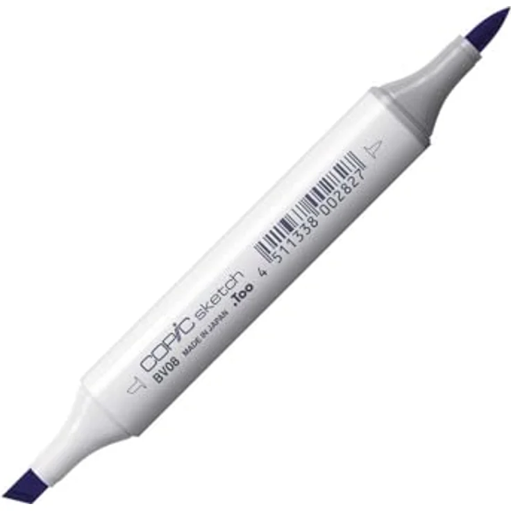Copic COPIC Sketch Marker Typ BV-08, Blue Violet, professioneller Pinselmarker mit Super-Brush- und Medium-Broad-Spitze – Bild 1