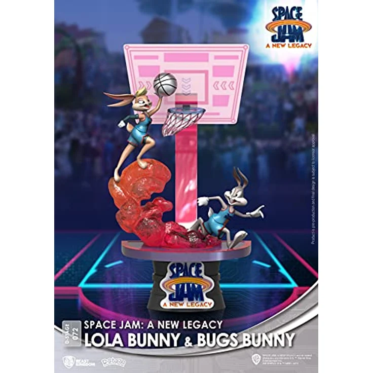 Beast Kingdom Space Jam 2 D-Stage, Diorama mit Lola und Bugs Bunny, ca. 15 cm, transparentes Display-Box – Bild 2
