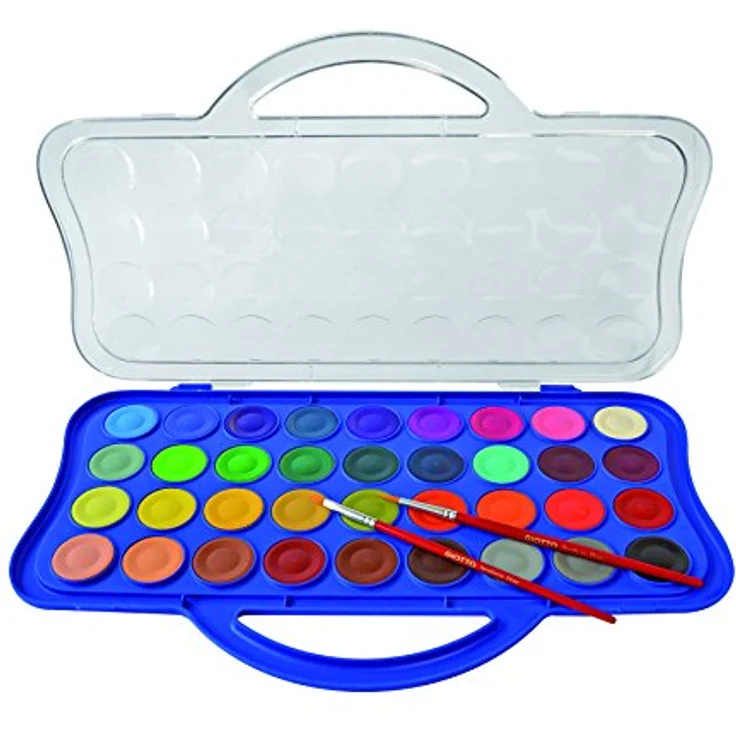 GIOTTO Aquarellstifte, 36 Farben mit 2 Pinseln, 30 mm, hochdeckend und intensivfarben – Bild 2