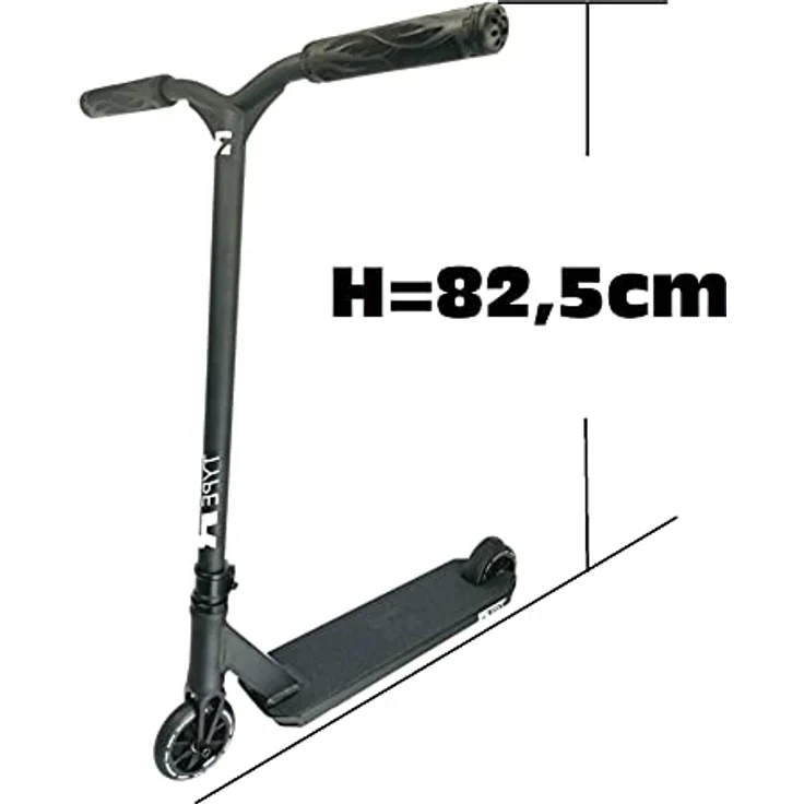 Root Industries R-Type Stunt-Scooter H= 82,5mm Park Trick Tretroller + Fantic26 Sticker, Schwarz – Bild 4