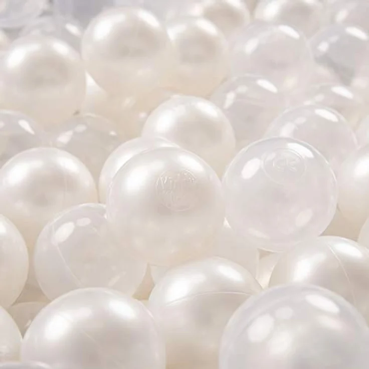 KiddyMoon Kinder Bälle für Bällebad, 300 transparente Perle-Spielbälle ∅ 6 cm, Made in EU, BPA-frei, Eurofins-zertifiziert – Bild 1