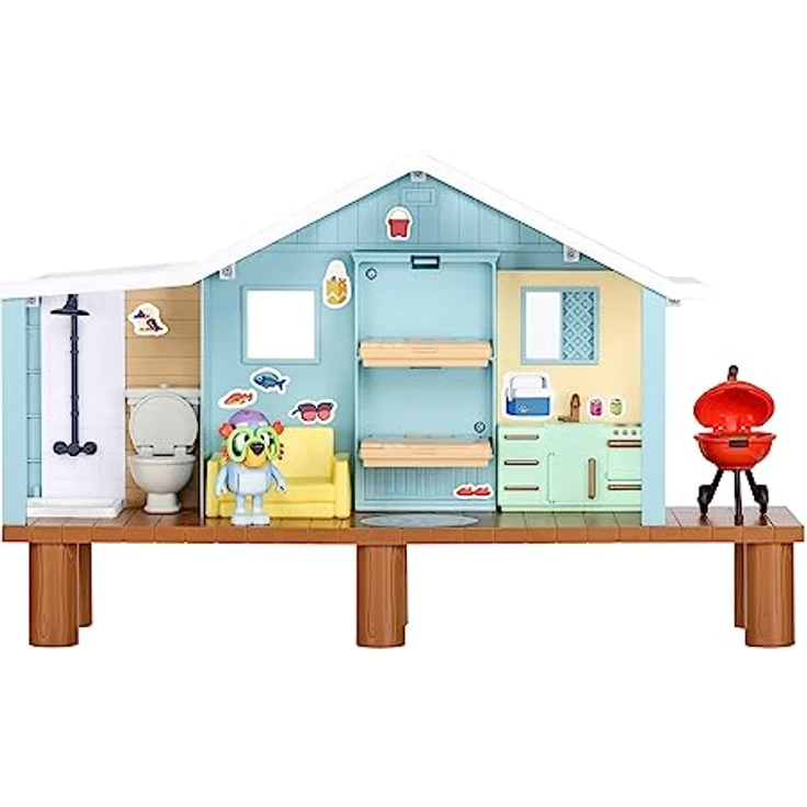 Moose Bluey Beach Cabin Playset, Spielzeughaus mit exklusiver Figur in Schutzbrille, hochwertig verarbeitet – Bild 10