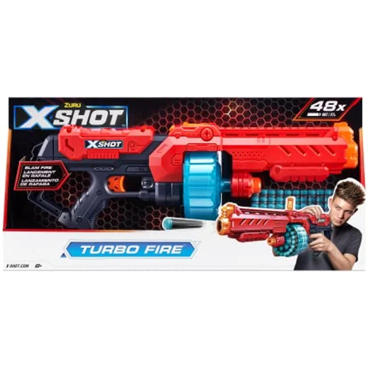 ZURU - XSHOT – Excel Turbo Fire – Pistole Pfeile Schaumstoff – Lieferung mit 48 Pfeilen – zieht bis zu 27 m – 36270-22 – Bild 2