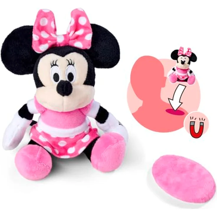 Simba Shoulder Squad, Disney Minnie Maus Plüschtier mit Magnetbefestigung, 12 cm, für Kinder ab 0 Jahren – Bild 1