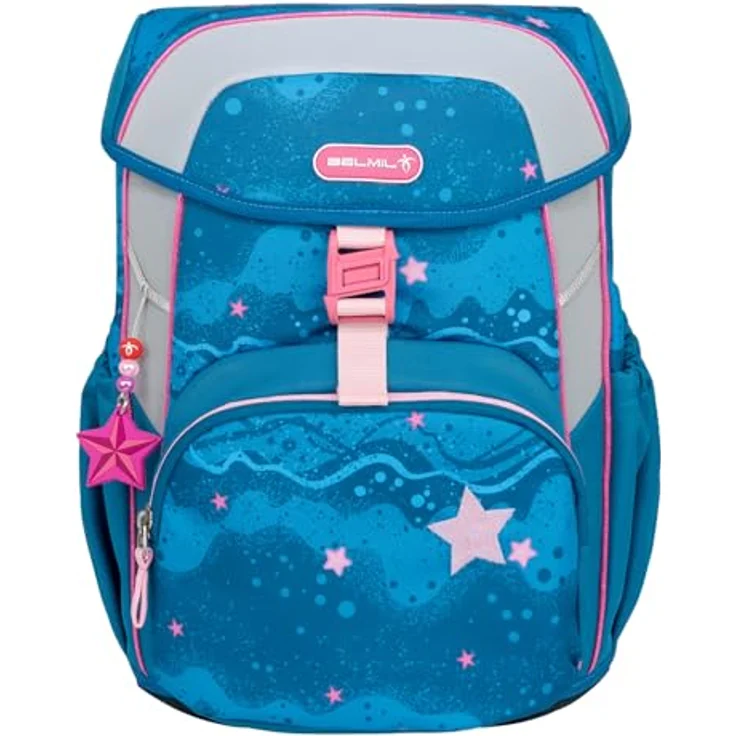 Belmil Schulranzen Kinderrucksack Maxi, ergonomisch mit Brustgurt, 22 L, wasserabweisend, 5 tlg. Set für Grundschule 1.-3. Klasse – Bild 3