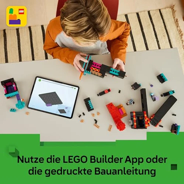 LEGO Minecraft 21279 Der Enderman-Turm, Modularer Bausatz mit 4 Figuren, 867 Teile, Mehrfarbig – Bild 6