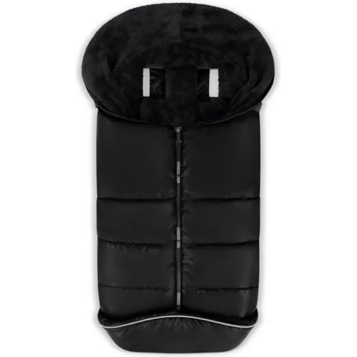 ABC Design Winterfußsack - Black, warm gefüttert, wasserabweisend, für alle Kinderwagen & Buggys geeignet