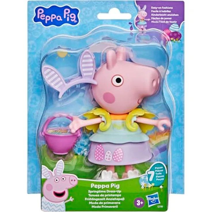 Peppa Pig PEP Peppa Wutz Frühlingszeit Anziehspaß, Anziehfigur-Set mit 15 cm Figur und 6 frühlingshaften Accessoires, geeignet ab 3 Jahren – Bild 3