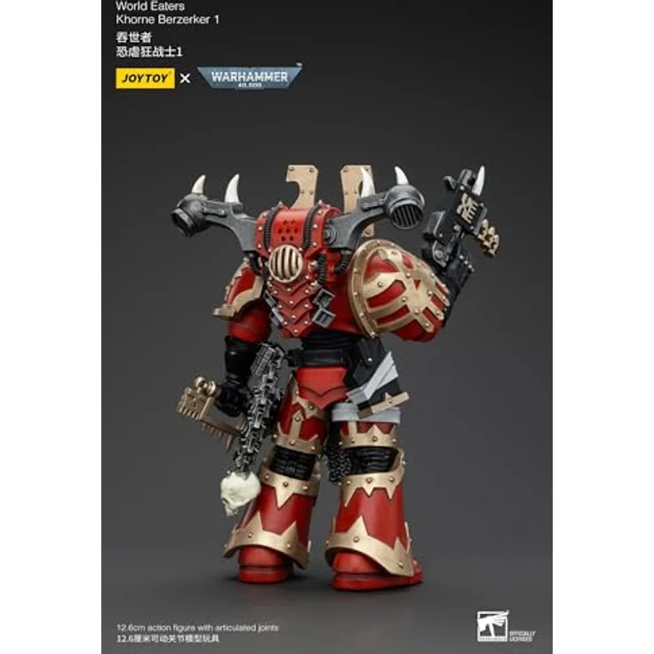 JOYTOY Warhammer 40k Action Figure 1/18 World Eaters Khorne Berzerker, 13 cm, beweglich mit Zubehör – Bild 3