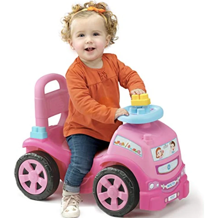 M MOLTO Lauflernhilfe LKW 3 x 1 pink mit 10 Bausteinen – Bild 3