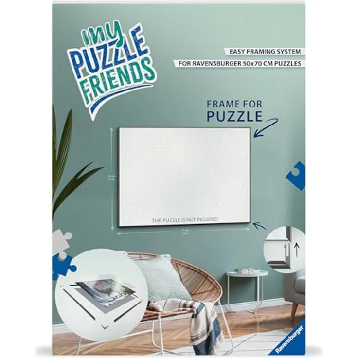 Ravensburger Puzzle Rahmen 17901 - Rahmen für Puzzle 1000 Teile - Format 70,4 x 50,4 cm, schwarz - DIY Wanddekoration – Bild 1