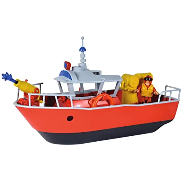 Simba - Feuerwehrmann Sam Titan Feuerwehrboot 32 cm mit Sam Actionfigur ab 3 Jahren – Bild 1