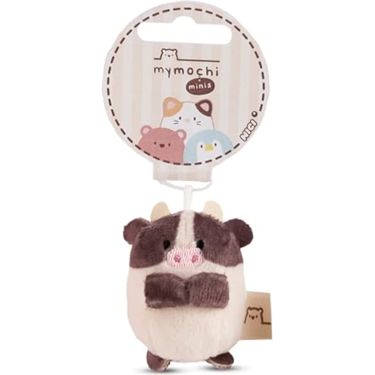 NICI Kuscheltier Kuh Moona 5cm beige, weiches Plüschtier mit praktischem Loop zum Anhängen, ideal zum Kuscheln und Spielen, perfekte Geschenkidee für Kinder und Erwachsene – Bild 4