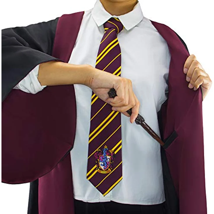 Cinereplicas Harry Potter - Hogwarts Zauberer-Umhang Slytherin/Ravenclaw/Hufflepuff/Gryffindor - XL - Offizielle Lizenz (Gryffindor, XL) – Bild 3