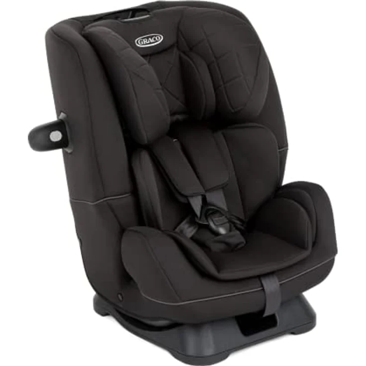 Graco Reboarder-Kindersitz SlimFit R129 inkl. Sitzverkleinerer - Midnight, Kindersitz ab Geburt bis 12 Jahre, rückwärtsgerichtet bis 105 cm, vorwärtsgerichtet ab 100 cm – Bild 1