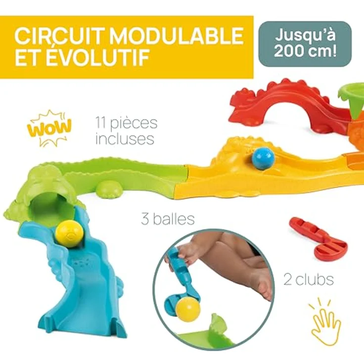 Chicco Kugelbahn 3in1 Safari, vielseitiges Set aus recyceltem Material, Made in Europe, fördert motorische Fähigkeiten, 11 Teile – Bild 4