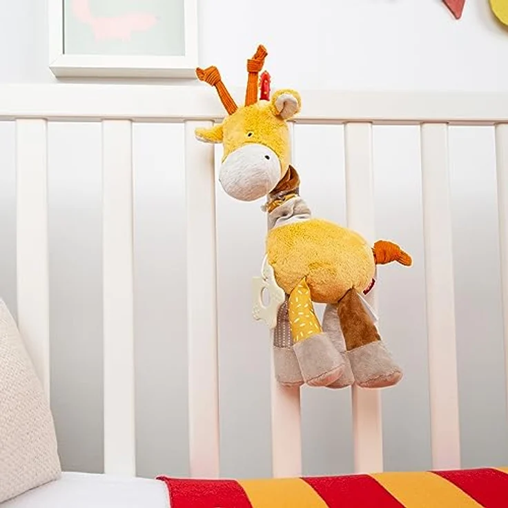 sigikid 43165 Babyaktivspielzeug Stofftier, Gelb/Beige/Giraffe – Bild 2
