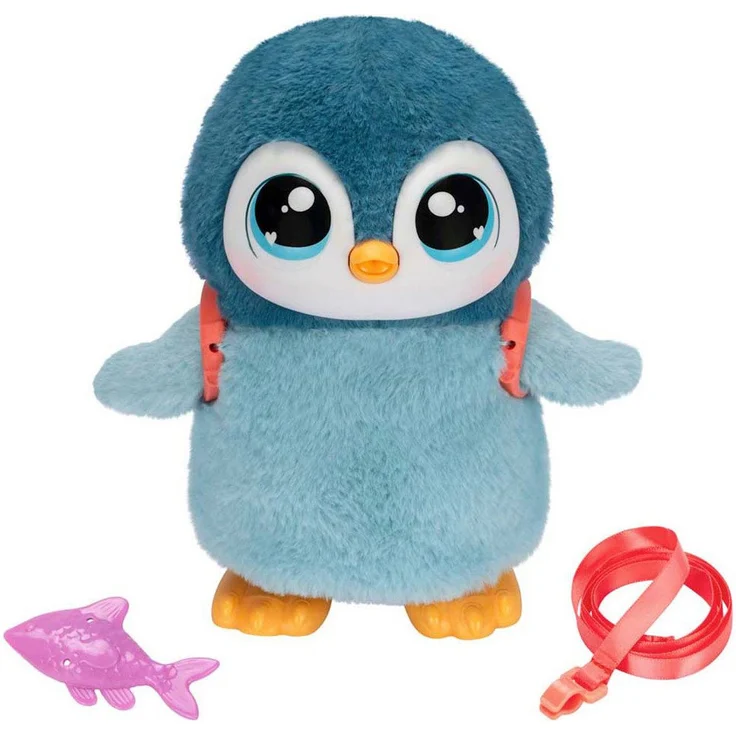 Moose Plüschfigur Little Live Pets: My Pet Penguin, interaktiver Baby-Pinguin mit mehr als 25 Geräuschen und fütterbaren Snacks – Bild 1