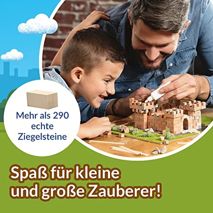 Trefl Brick Trick 61551 EKO Ziegelblöcke, DIY Kreativset für Kinder ab 7 Jahren, Triumphbogen, Frankreich, natürliche Materialien – Bild 5