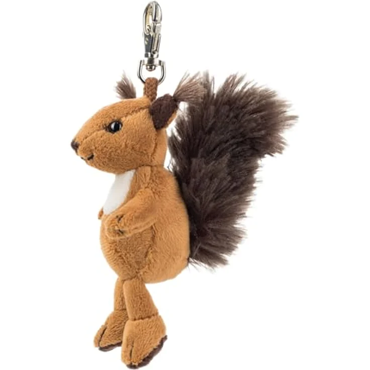 Schaffer Knuddel mich! 250 Anhänger Luzy Plüsch Eichhörnchen, Braun/Weiß, 11cm – Bild 4