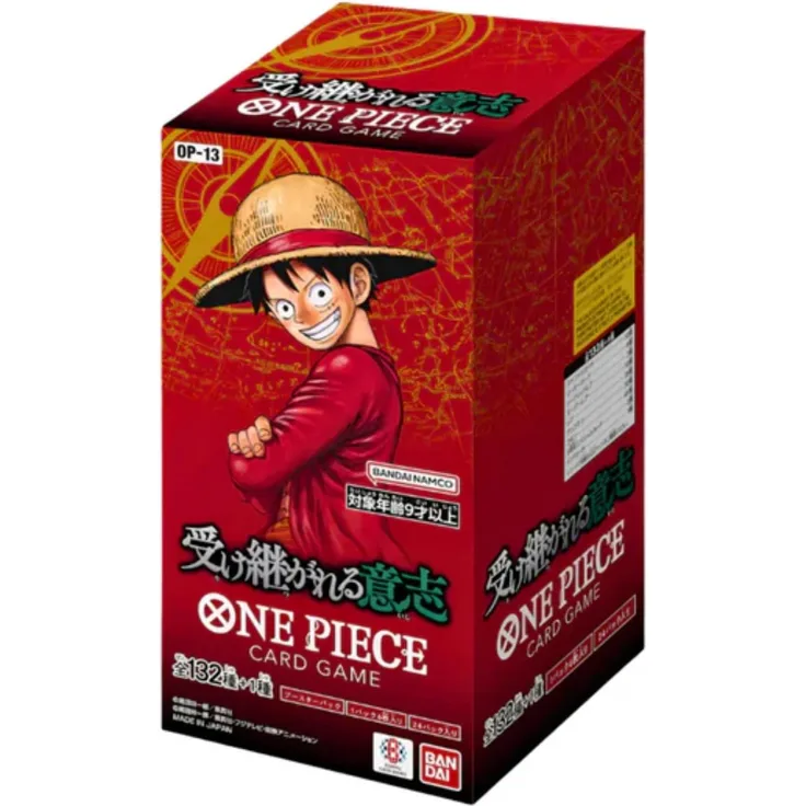 Bandai Namco OP-13 One Piece Card Game Booster-Display, 24 Booster Packs mit 6 Karten, japanische Ausgabe, neu & originalverpackt, mit Versandschutz