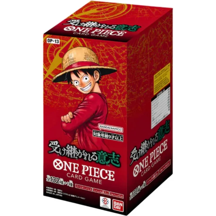 Bandai Namco OP-13 One Piece Card Game Booster-Display, 24 Booster Packs mit 6 Karten, japanische Ausgabe, neu & originalverpackt, mit Versandschutz