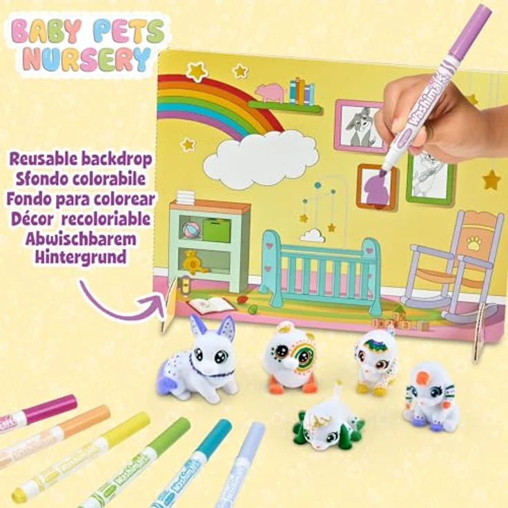 Crayola Washimals Baby Pets Nursery Pack, kreatives Malset zum Gestalten und Personalisieren von Baby-Tieren – Bild 5