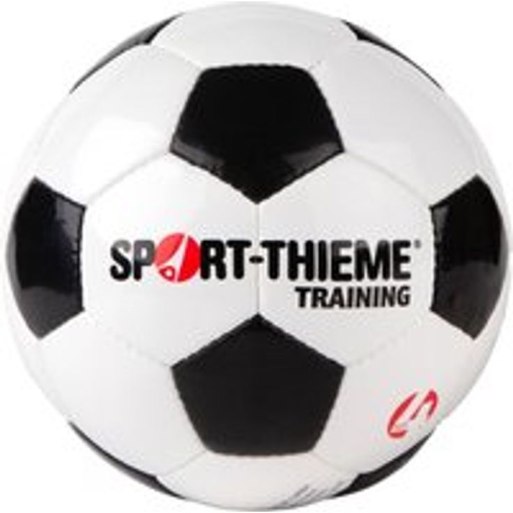 Sport-Thieme Fußball Training Größe 3, Unisex Trainingsball Weiß-Schwarz-Rot mit FIFA- und DFB-zertifizierten Eigenschaften, robust und abriebfest