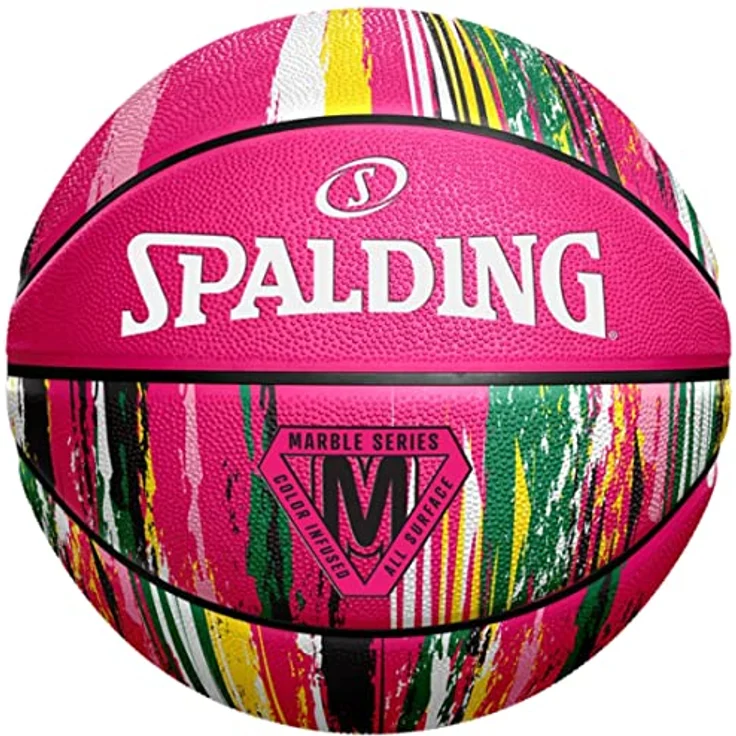 Spalding Marble Ball 84402Z, Unisex Basketball in Pink, Größe 7 EU aus Gummi – Bild 3