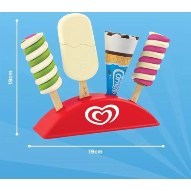 Casdon Authentischer Langnese Spielzeug-Eiscremestand | Spielzeug-Eiscreme-Set mit 4 Eissorten für Kinder ab 2 Jahren – Bild 5