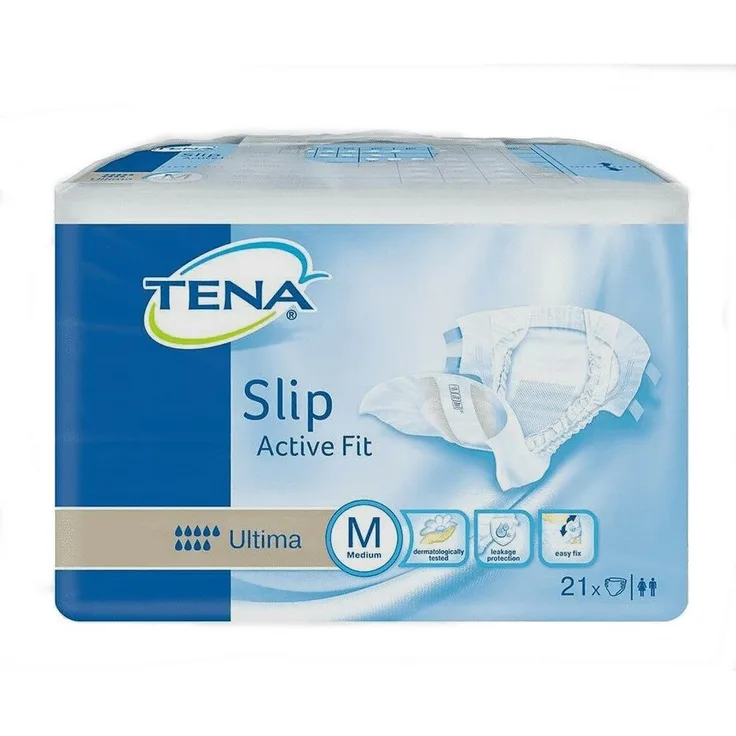 TENA Windeln ActiveFit Ultima - Medium (73-144 cm) (21-St) - Hohe Saugleistung für längere Tragezeiten, sichere Verschlüsse - Preisvergleich
