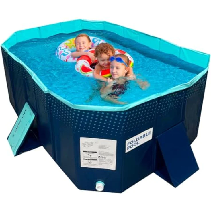 Starlyf Foldable Pool, faltbares Planschbecken in blau, 348/600/1000 Liter, langlebig und robust ohne Aufblasen – Bild 1
