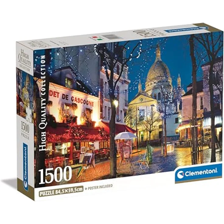 Clementoni Paris-Montmartre Puzzle 1500 Teile, anspruchsvolles Puzzle in 59,2 x 84,3 cm, ideal für Erwachsene und Kinder, umweltfreundliche Verpackung – Bild 1