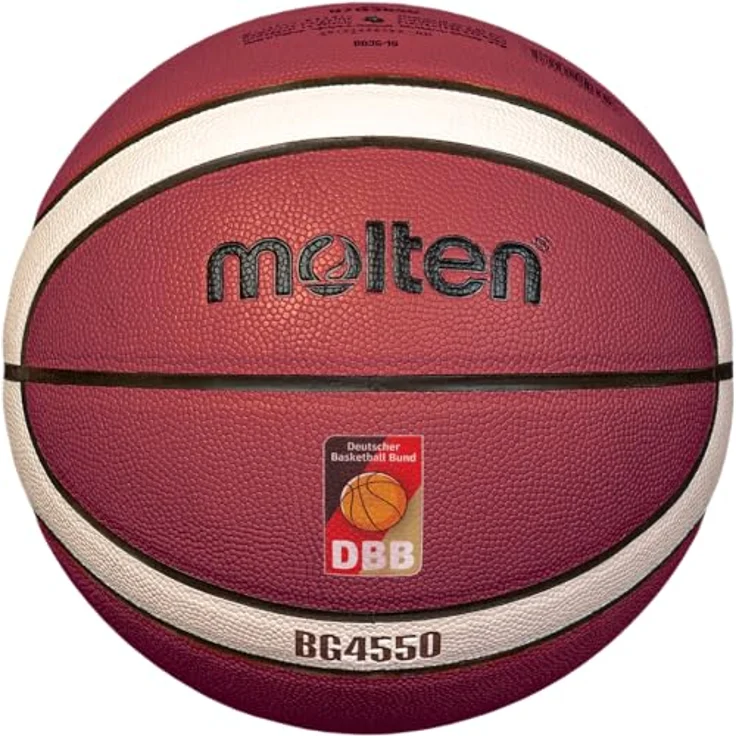 Molten Basketball BG4550 DBB, Premium-Kunstleder mit griffiger Noppenstruktur, FIBA APPROVED, DBB geprüft – Bild 1