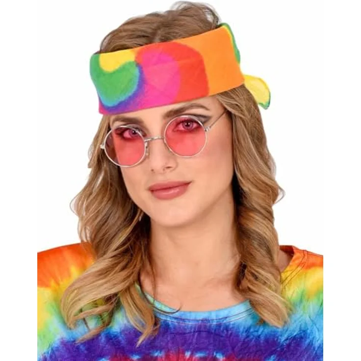 W WIDMANN MILANO Party Fashion Bandana, 55 x 55 cm, aus 100% Baumwolle, vielseitig einsetzbar als Halstuch oder Kopftuch, farbenfrohes Kostümaccessoire – Bild 5