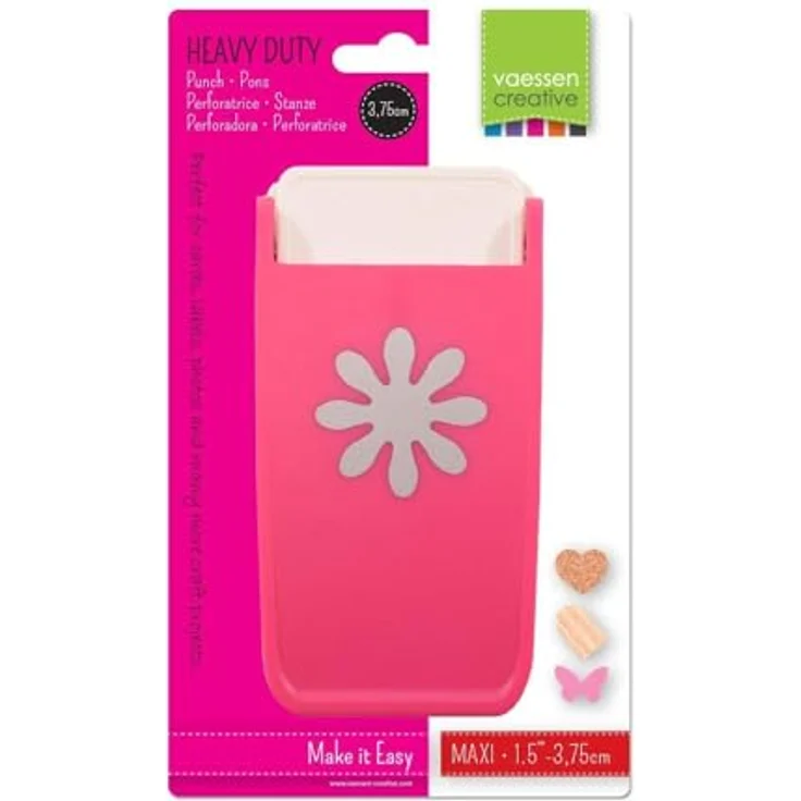 Vaessen Creative Motivstanzer Heavy Duty Gänseblümchen, Ø 3,75 cm für schwere Materialien, ideal für Scrapbooking und Kartenbasteln – Bild 4