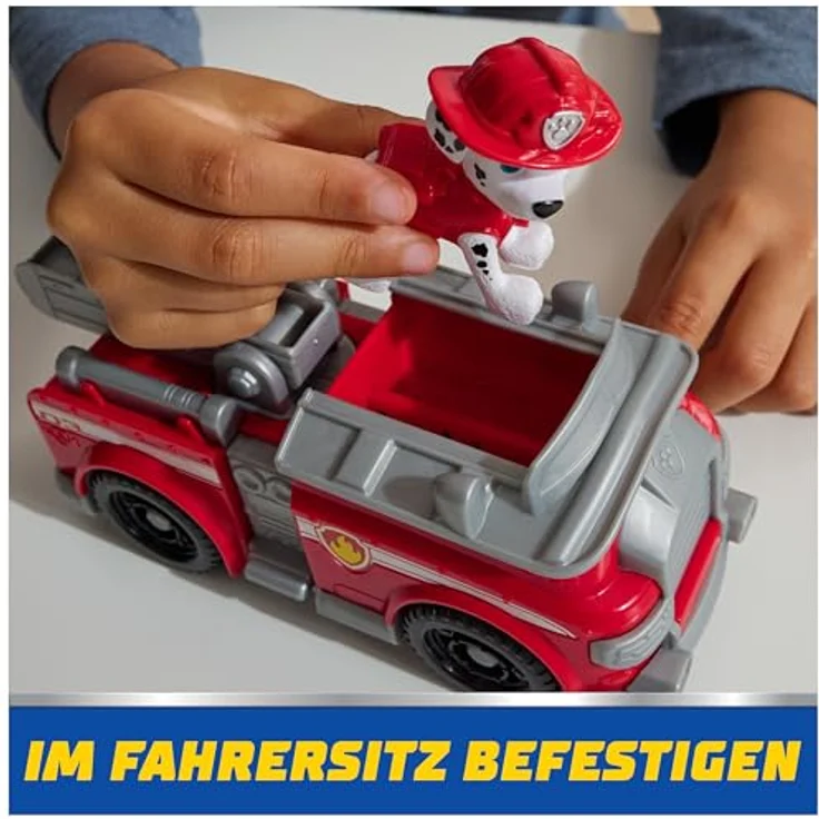 Spin Master PAW Patrol Spielzeug-Auto Marshall, Feuerwehrfahrzeug aus recyceltem Kunststoff, mit Figur im Standard-Maßstab – Bild 8
