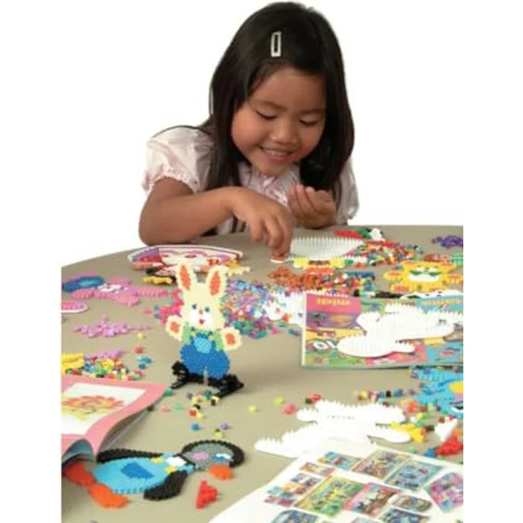 Hama Perlen 201-17 Bügelperlen Beutel mit ca. 3.000 bunten Midi Bastelperlen mit Durchmesser 5 mm in Grau, kreativer Bastelspaß für Kinder ab 5 Jahren, Klein – Bild 2