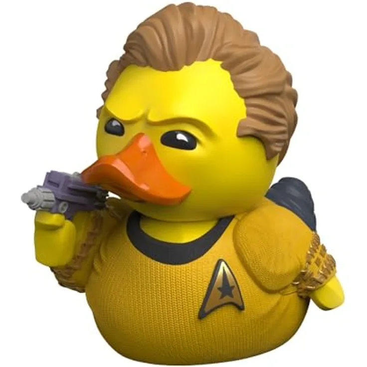 TUBBZ Kleine James T. Kirk Sammelbare Vinyl-Gummientenfigur - Offizielles Star Trek Merchandise - Mini-TUBBZ, 50% kleiner als Standard, ideal für begrenzten Platz - Sci-Fi Fernseher, Filme & Videospiele