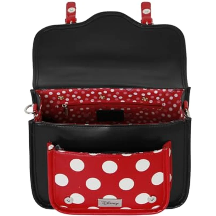 Karactermania Kindergartenrucksack MINNIE - Heady, umwandelbare Schulter- und Rucksacktasche mit Reißverschluss und Magnetverschluss, Mehrfarbig, 26x20x11 cm – Bild 4