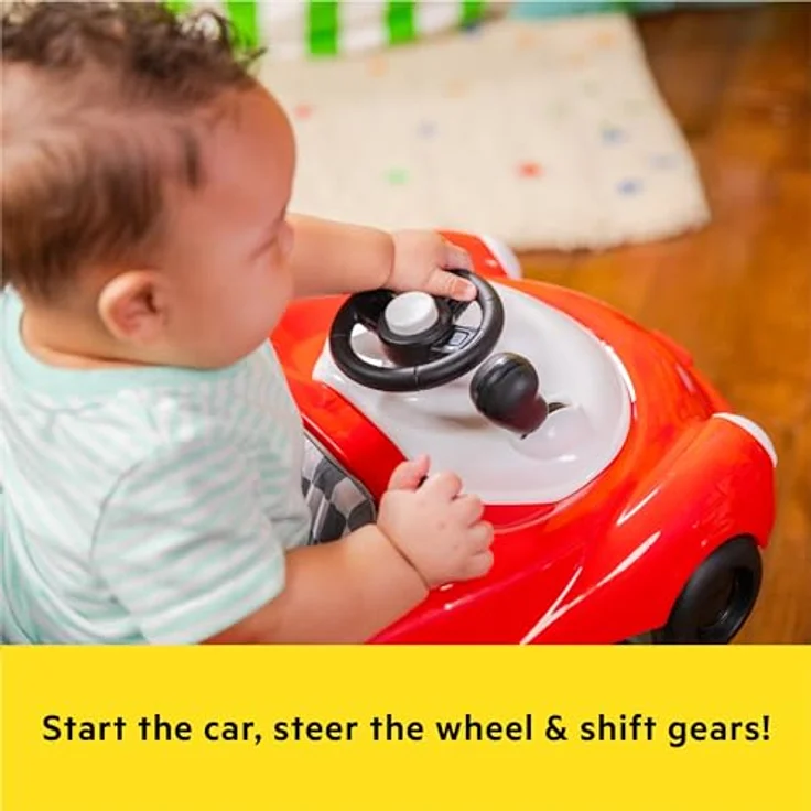 Bright Starts Lauflernhilfe Little Speedster™ 3-in-1 Car Walker – Rot Racer mit multisensorischem Spaß – Bild 12