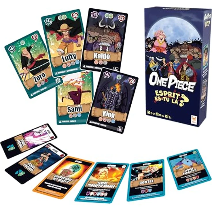 TOPI GAMES One Piece Kartenspiel Spirit, are you there? *Französische Version*, Sammelkarten für 2-12 Spieler, ab 7 Jahren, 3 Spielmodi, 30 Charakterkarten – Bild 3