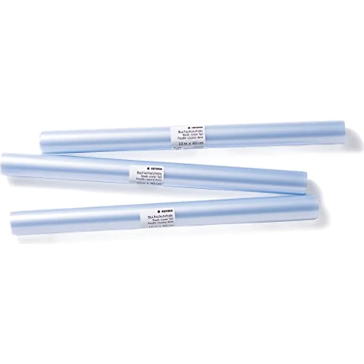 HERMA 7386 Buchschutzfolie nicht klebend transparent, 10 m x 40 cm, reiß- & wasserfest Bucheinschlagfolie, matt genarbte Buchfolie aus robuster Polypropylen-Folie für dauerhaftes Einbinden – Bild 3