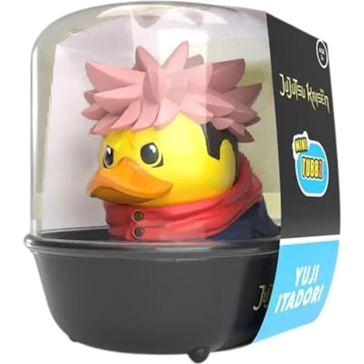 TUBBZ Mini: Jujutsu Kaisen - Yuji Itadori als Cosplay-Gummiente Vinyl-Figur, 5 cm groß, in Mini-Badewanne mit JJK-Logo – Bild 1