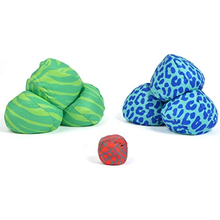 Ocean 5 Crossboule Set, Soft Boule & Street Boccia, vielseitig für drinnen und draußen, Animal Print Green/Blau – Bild 3