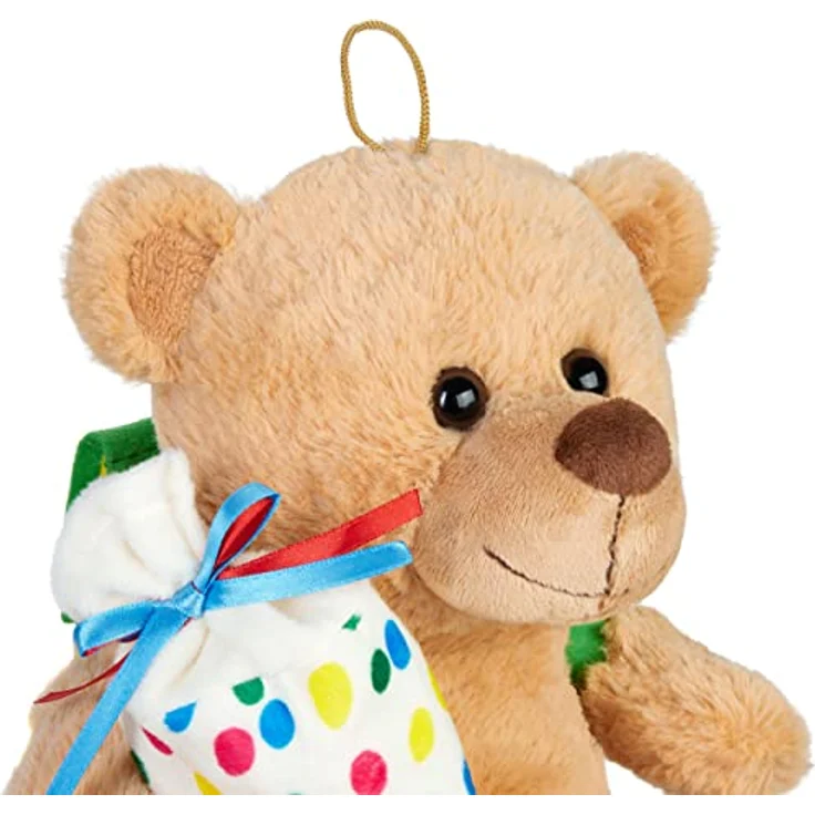 BRUBAKER Teddy Plüschbär mit Schulranzen und Schultüte zum Befüllen Bunt - 25 cm Teddybär für Einschulung Schulanfang Schule - Plüschteddy mit Rucksack - Kuscheltier Schmusetier Stofftier – Bild 5