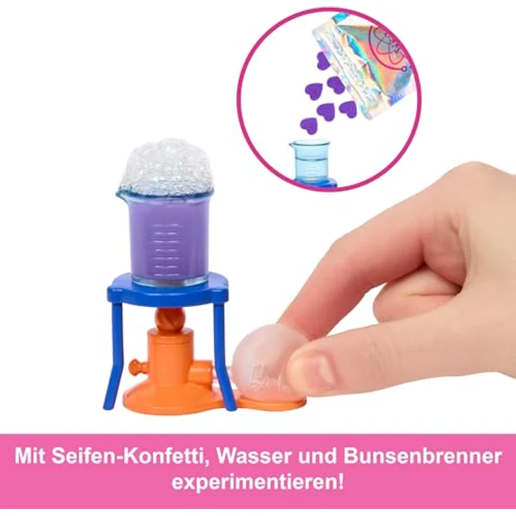 Barbie Anziehpuppe Barbie Deluxe Career: Wissenschaftlerin, mit Batik-Kleid und Laborkittel – Bild 4